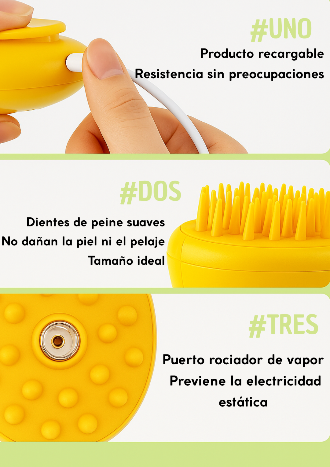Cepillo con vapor relajante para gato
